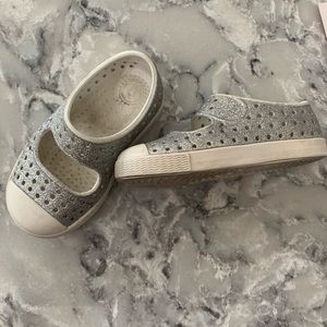 Native Sparkle Silver Sandals size C6